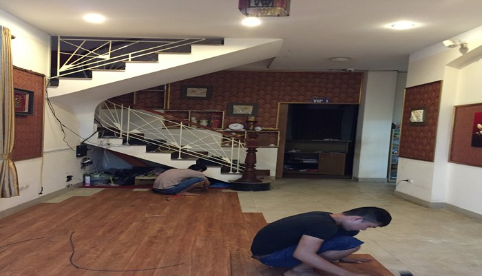 thi công sàn nhựa tại Hà Nội