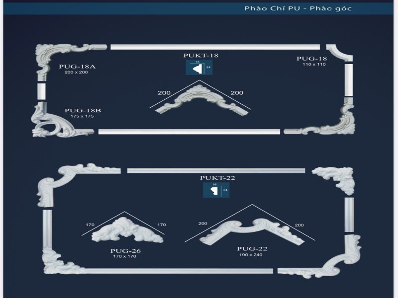 Phào Chỉ Góc PU Tại Bình Định