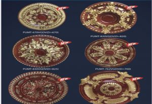 Phào Chỉ PU- Vân Gỗ Dát Vàng Tại Phú Thọ