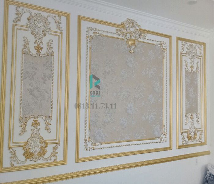 Mẫu phào chỉ nhựa pu ps hoa văn vàng, phào chỉ hàn quốc,