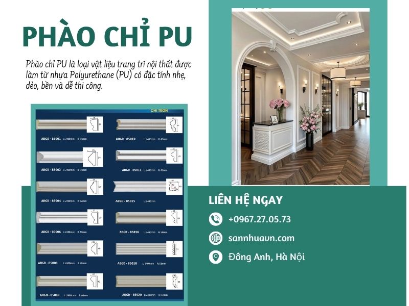 phào chỉ khung tranh PU