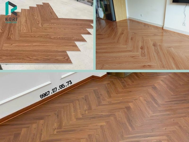 Hướng dẫn thi công sàn gỗ xương cá công nghiệp