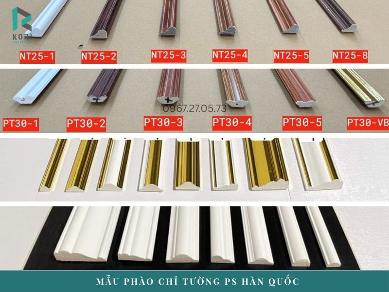 mẫu phào chỉ nội thất hiện đại